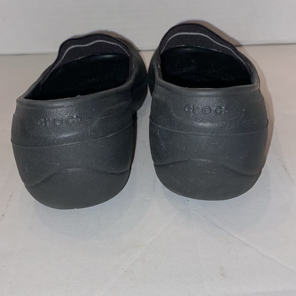 Women’s Crocs Juneau Flats Loafers Black 6 Slip On Shoes Elastic Band - Picture 5 of 15